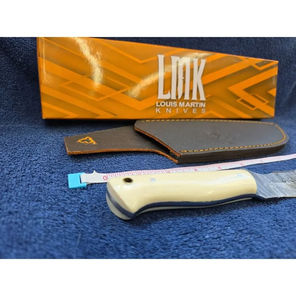 Hunting Bowie Knife 9 Inch Custom Made Forged Damascus Blade LMK Knives #7624